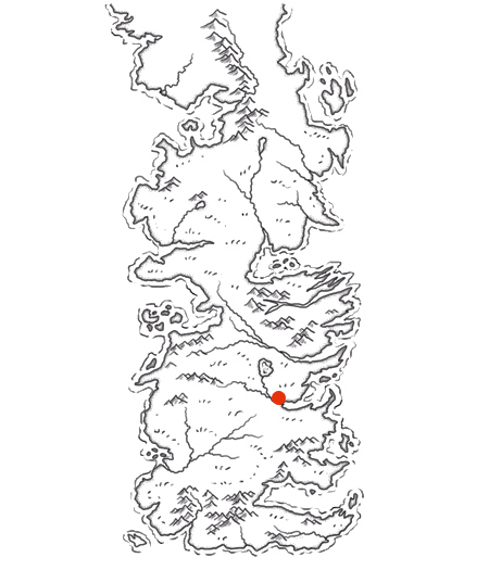 Map of Westeros highlighting King's Landing