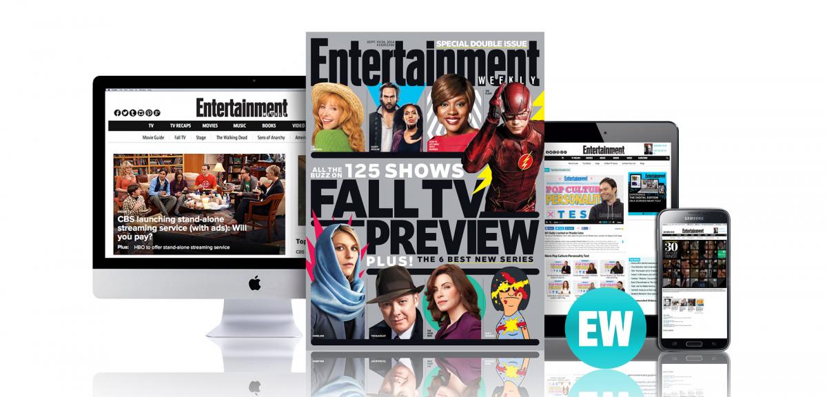 Representation of EW magazine and website across devices